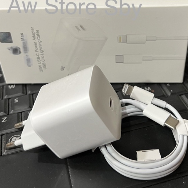 20W POWER CHARGER USB TYPE-C + LIGHTNING CABLE XR/XS MAX/11/11PROMAX/12/12MINI/12PROMAX