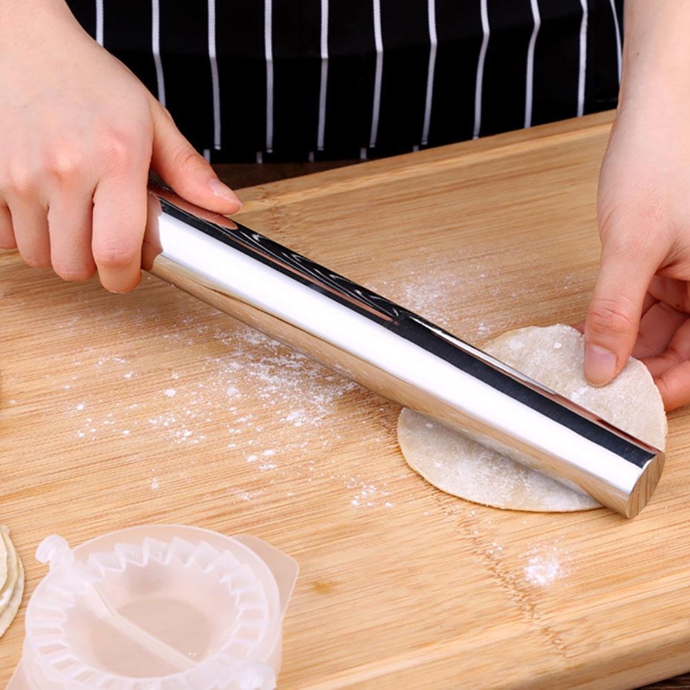 Alat Penggiling Pemipih Penipis Penggilas Penghalus Adonan Kue Roller Adonan Bahan Stainless Steel Rolling Pin Pastry Dough Baking