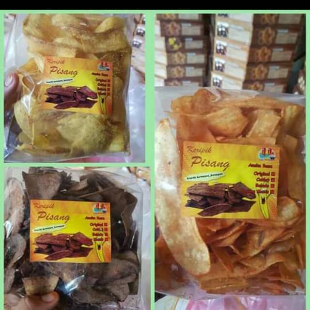 

Keripik pisang tersedia varian rasa balado & coklat..