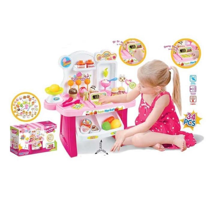 Mainan Anak Toko-tokoan Minimarket Play Set Kado Mainan Supermarket