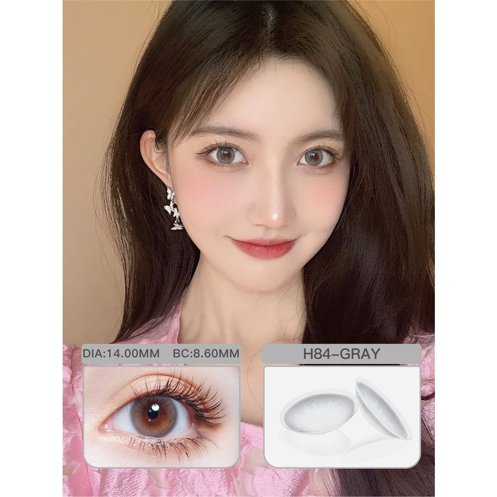 （COD）1 pasang lensa kontak warna diameter 14.2 MM softlens soflens soflen mata soplen murah