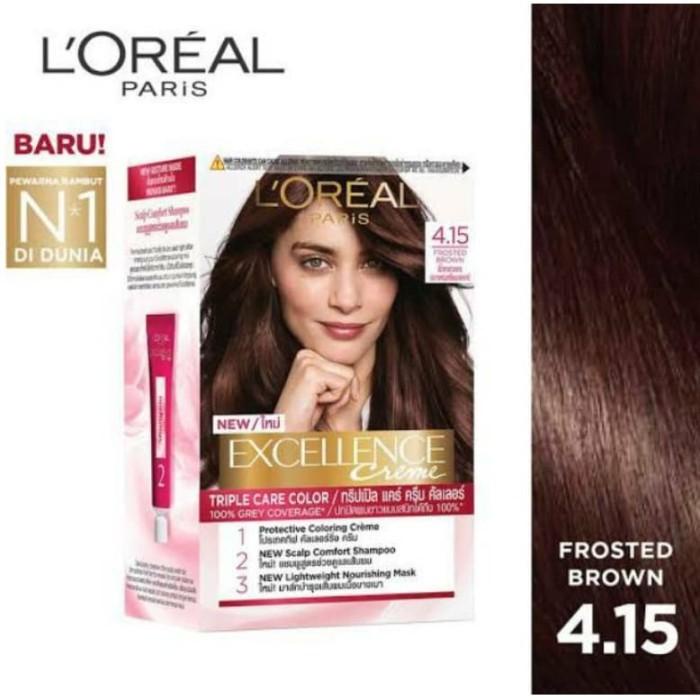 Loreal Excellence Creme Pewarna Rambut #4.15 Frosted Brown Coklat