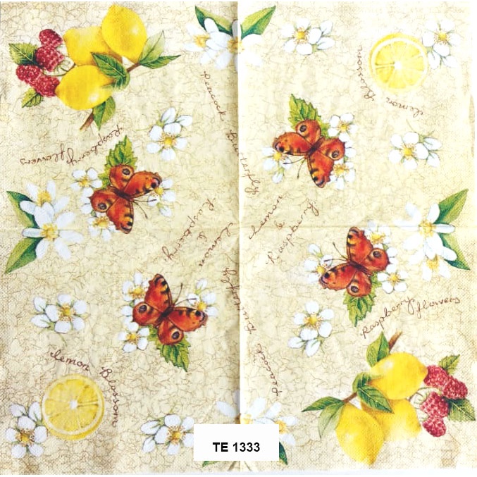 Tisu Napkin Kerajinan Decoupage Eropa 33X33 CM TE 1333 TTS