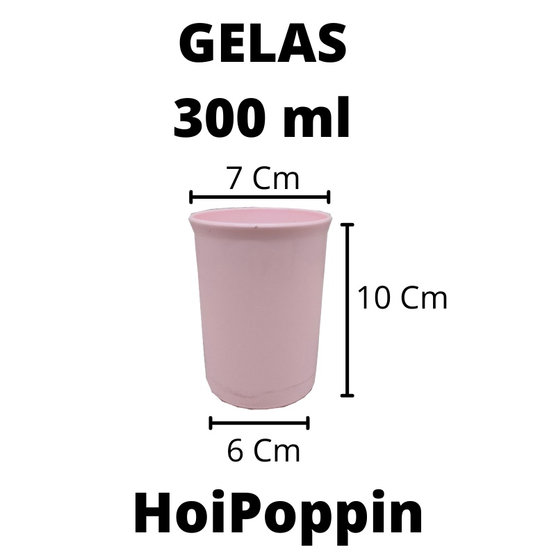 HPP - GELAS 300 ml - GELAS PINK - GELAS PLASTIK - GELAS WARNA - GELAS PASTEL - GELAS LUCU - GELAS KECIL - GELAS PLASTIK MURAH - GELAS MINIHAOS