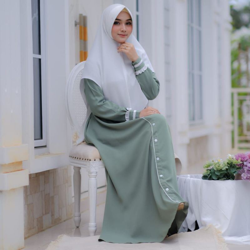 pre order khaifa by akifa/gamis original/gamis murah malang/gamis set syar i