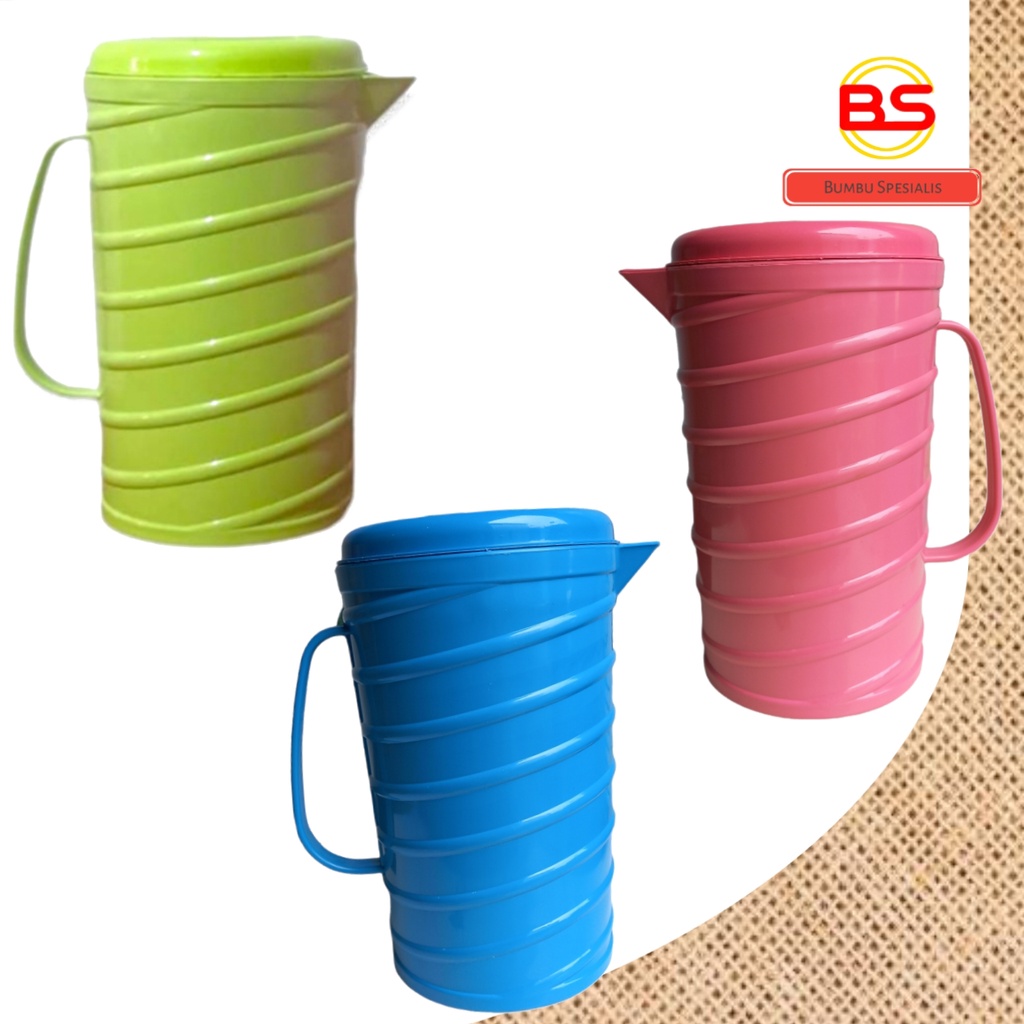 Teko Plastik Air Minum 1.5 Liter / Jug / Pitcher Plastik / Teko Ulir Plastik / Teko Serbaguna Ulir / Teko Eskan / Teko Plastik Warna