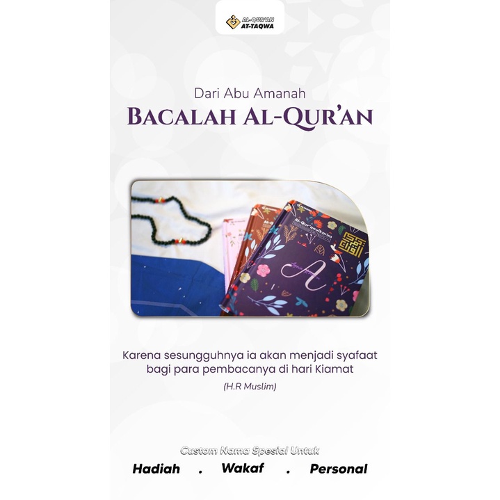 Al Quran Floral Custom A4 Alquran Hafalan Perkata