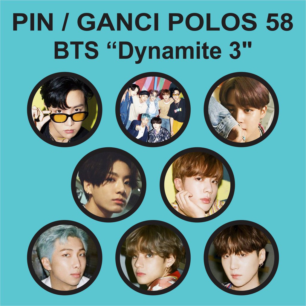 PIN / GANTUNGAN KUNCI POLOS 58 MM - BTS DYNAMITE 3