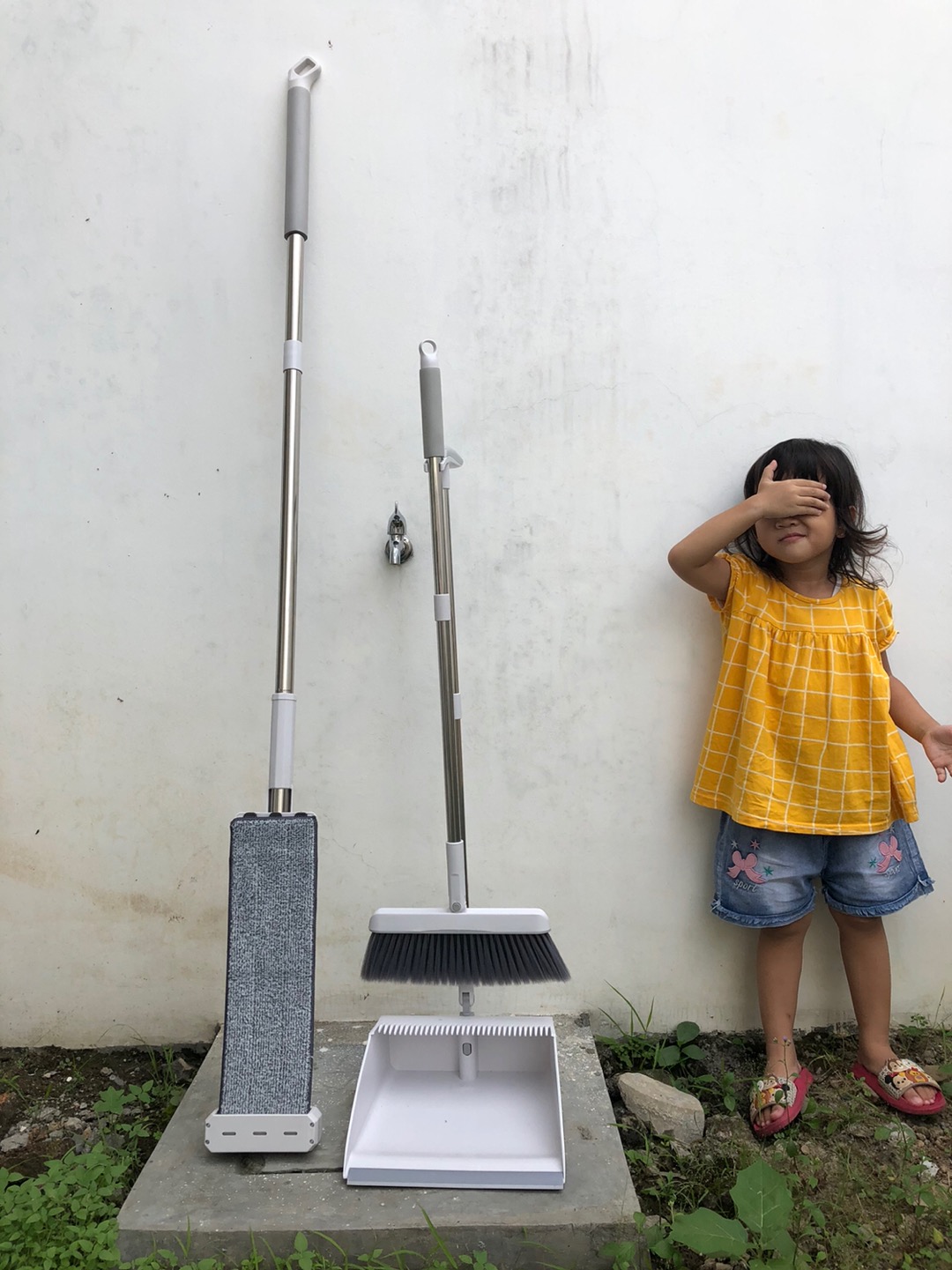 Kain Pel/pel/ 38 * 12 Sihir Debu Mendorong Berani Meningkatkan Orang Malas Pel Datar Handsfree