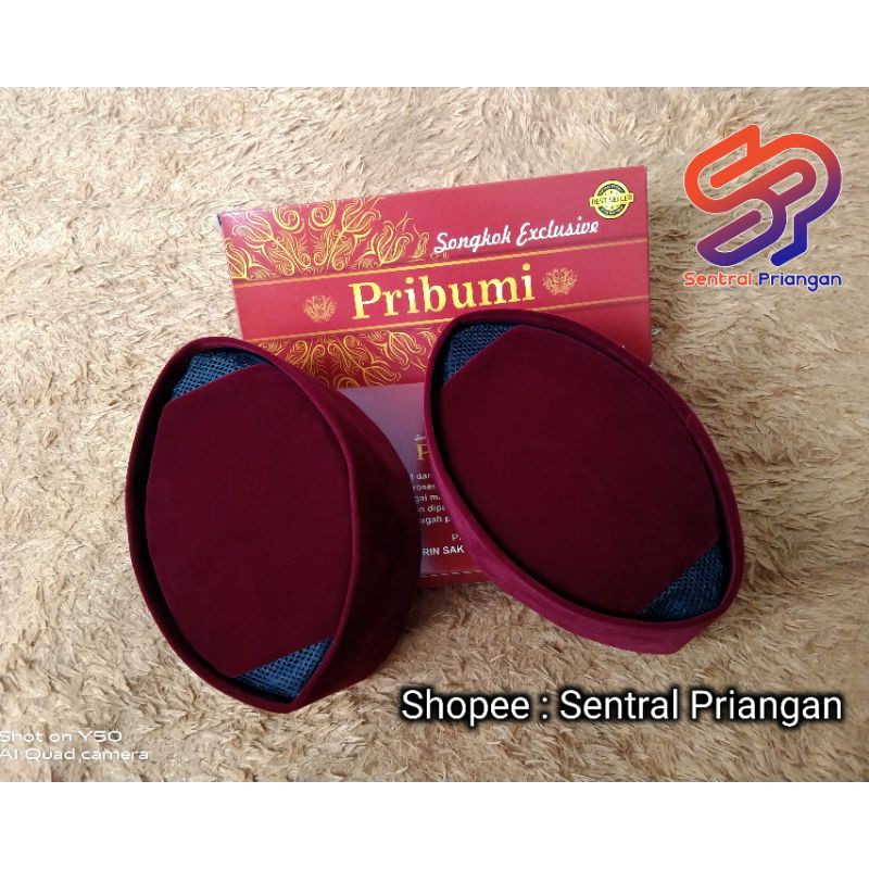 PECI KUPIAH SONGKOK BETAWI MERAH MAROON AC TINGGI 9 , 10, 12 CM