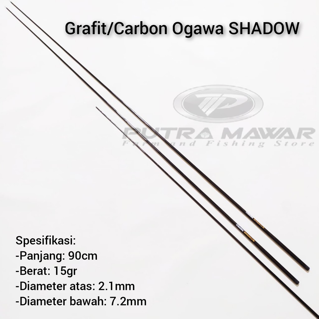 Blank Joran Ogawa Shaddow 90cm Ujung Pancing Carbon Graphite Shado Joran Walesan Custom Atasan Joran