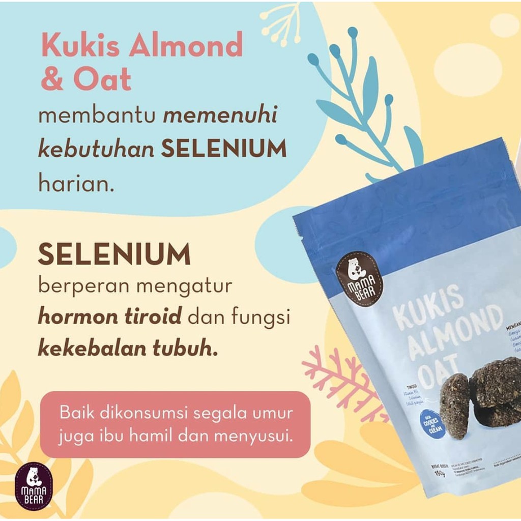 Mama Bear Cookies Almond Oat Pelancar Asi / Mamabear Kukis Asi Booster