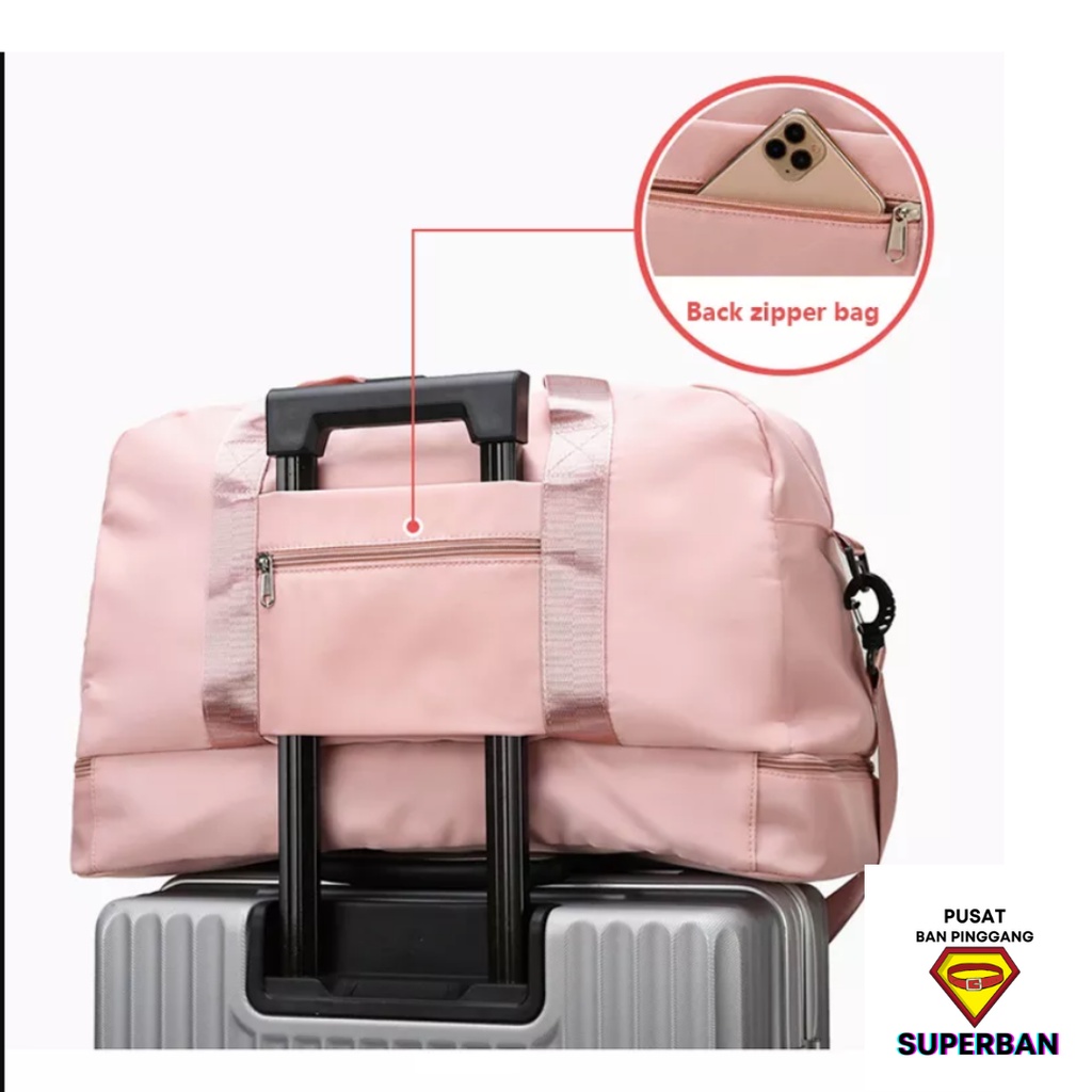 TAS DUFFEL GYM OLAHRAGA KERJA TRAVEL MERYL BESAR BIG SIZE ANTI AIR MUAT BANYAK OUTDOOR - SUPERBAN