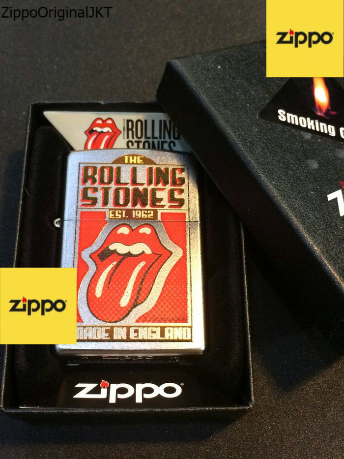 [NEW] Original Zippo Rolling Stones 29127 Zippo Original Asli Authentic no KW