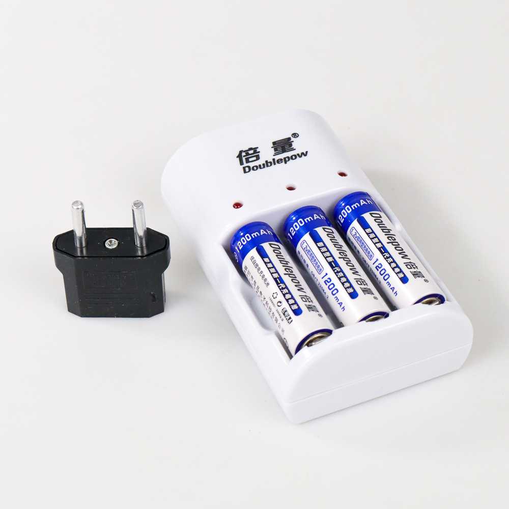 DOUBLEPOW Charger Baterai 3 slot AA/AAA with 3PCS AA 1200mAh - DP-B33