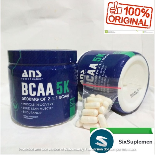 Ans Bcaa 5k 1 Caps Eceran (beli 50 Caps ++ Bonus Botol Random)