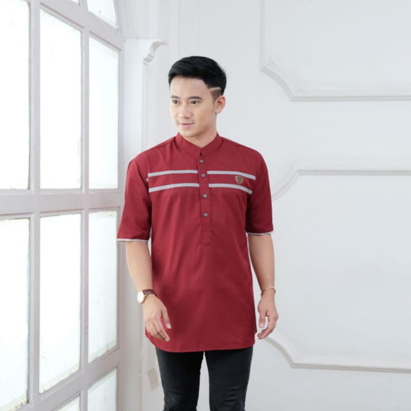 Baju Koko Kurta Dewasa Lengan Panjang Material Catton Adem Serap Keringat