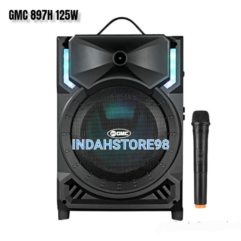 Jual Speaker Portable 8 Inch GMC 897R Bluetooth Karaoke XBass Mic ...