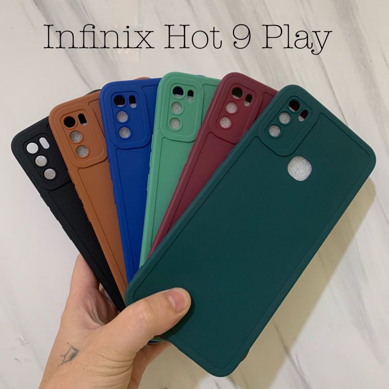 Case Infinix Hot 9 Play - Softcase Procamera Full Cover Matte - UA