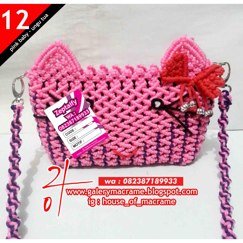 Tas Tali Kur Motif Hello Kitty Berkuping / Sling Bag