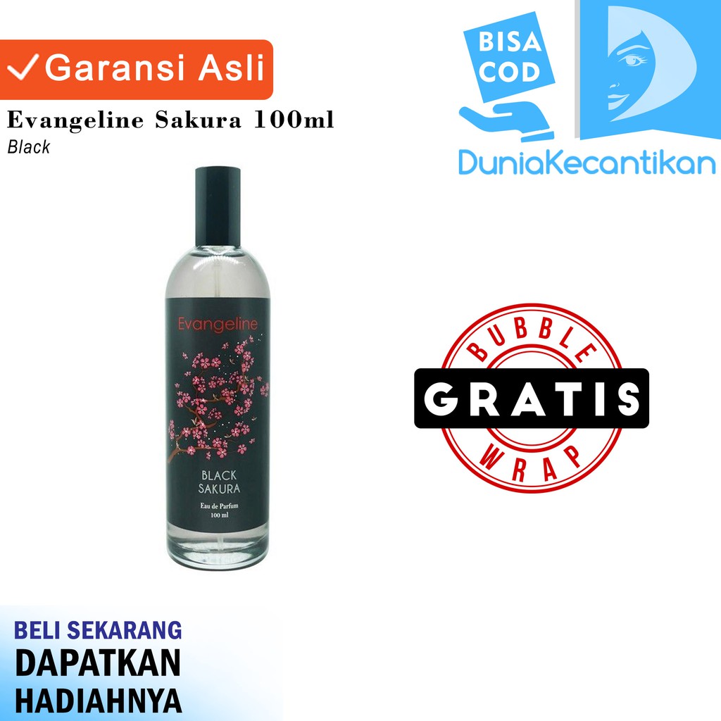 DKMALL - Parfum Wanita Evangeline Sakura Black 100ml Original / Black Sakura Parfume Evangelin Wanita EDP BPOM