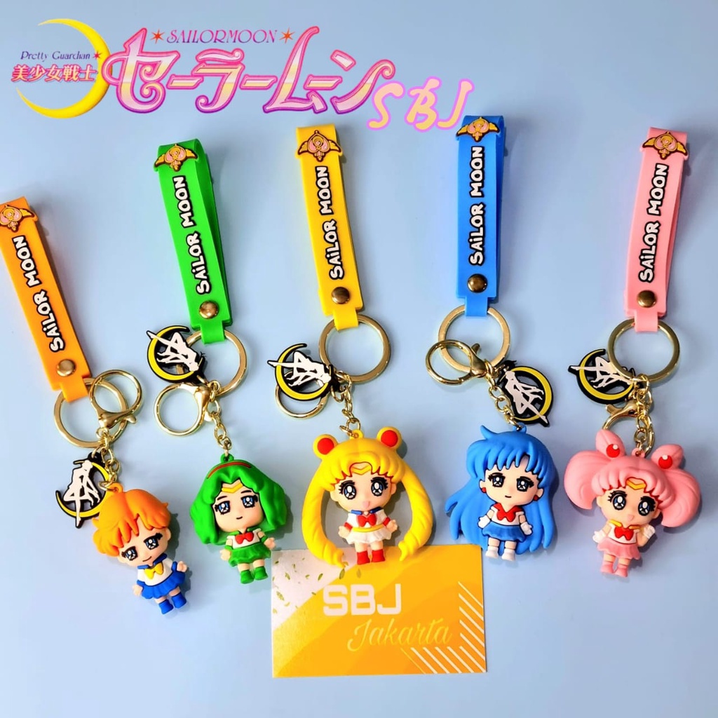 Gantungan kunci / keychain ALL STAR motif astronot sailor moon lucky cat sanrio tom &amp; jerry bebek beruang