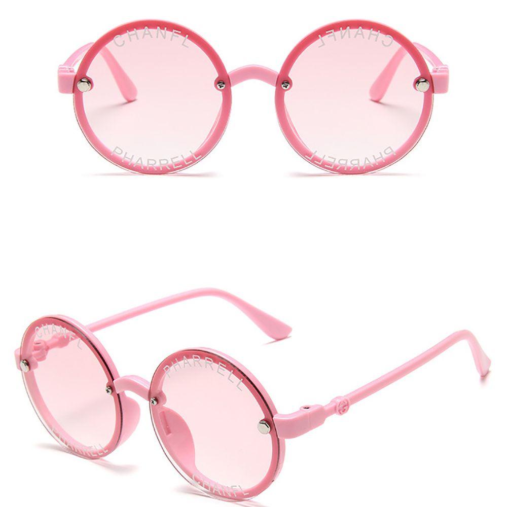 [Elegan] Kacamata Bingkai Bulat Fashion Kepribadian Huruf Gadis Anak-Anak Kacamata Anak Kacamata