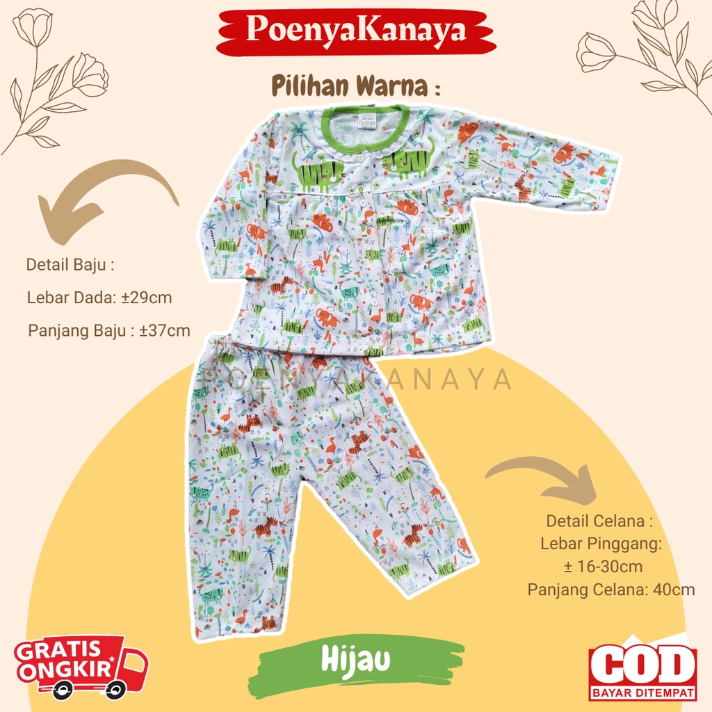 Setelan Baju Bayi Piyama Bayi Panjang Perempuan Flamingo Fauzan 6-18 bln SPY106