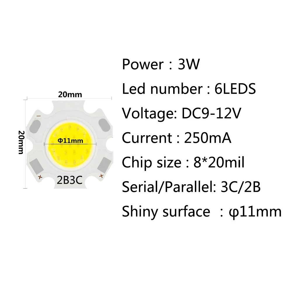 Nickolas1 Lampu Sumber LED Lampu Plafon 300mA High Power Spotlight Light Lamp 3W 5W 7W 10W LED COB Chip