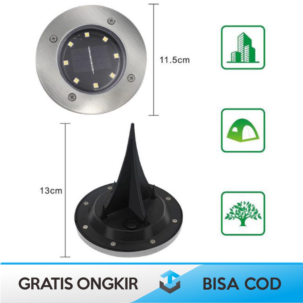 LAMPU TAMAN LED BERTENAGA SURYA OUTDOOR BY TAFFLED WATERPROOF ORIGINAL