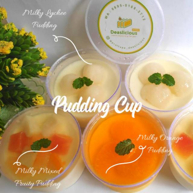 Pudding Cup milky / puding susu buah