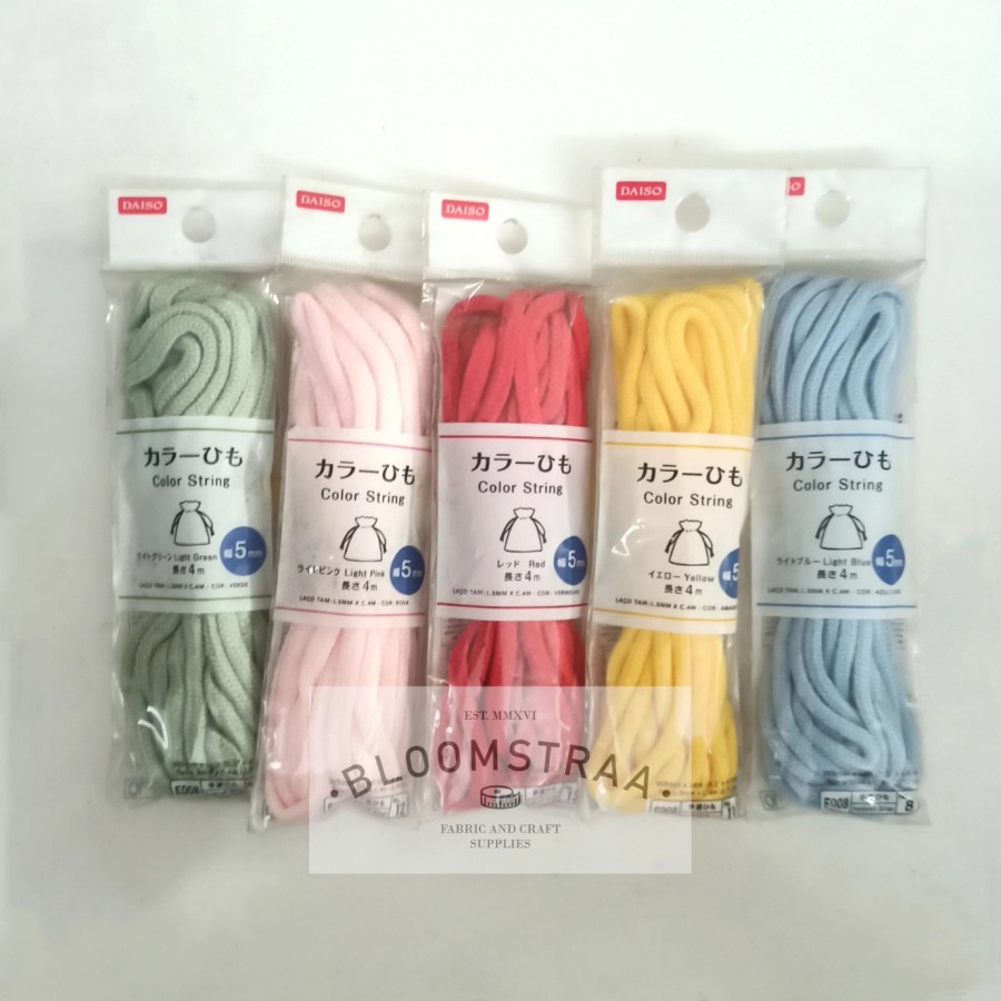 Tali Kur Halus 5mm 4m Color String Acrylic Soft 5 mm 4 meter