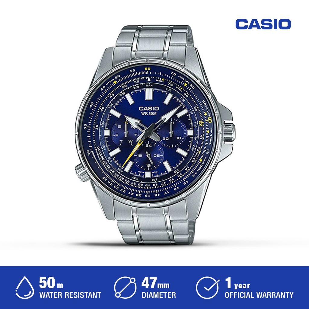 Jam Tangan Casio Pria Analog MTP-SW320D-2AVDF Original