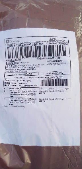 Coupel Gamis Batik Sogan Padi Kombinasi Batik Modern