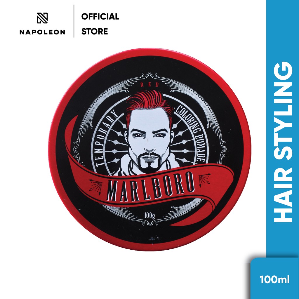 Pomade Warna Tidak Permanen Marlboro Red Metalic Color - 100 g