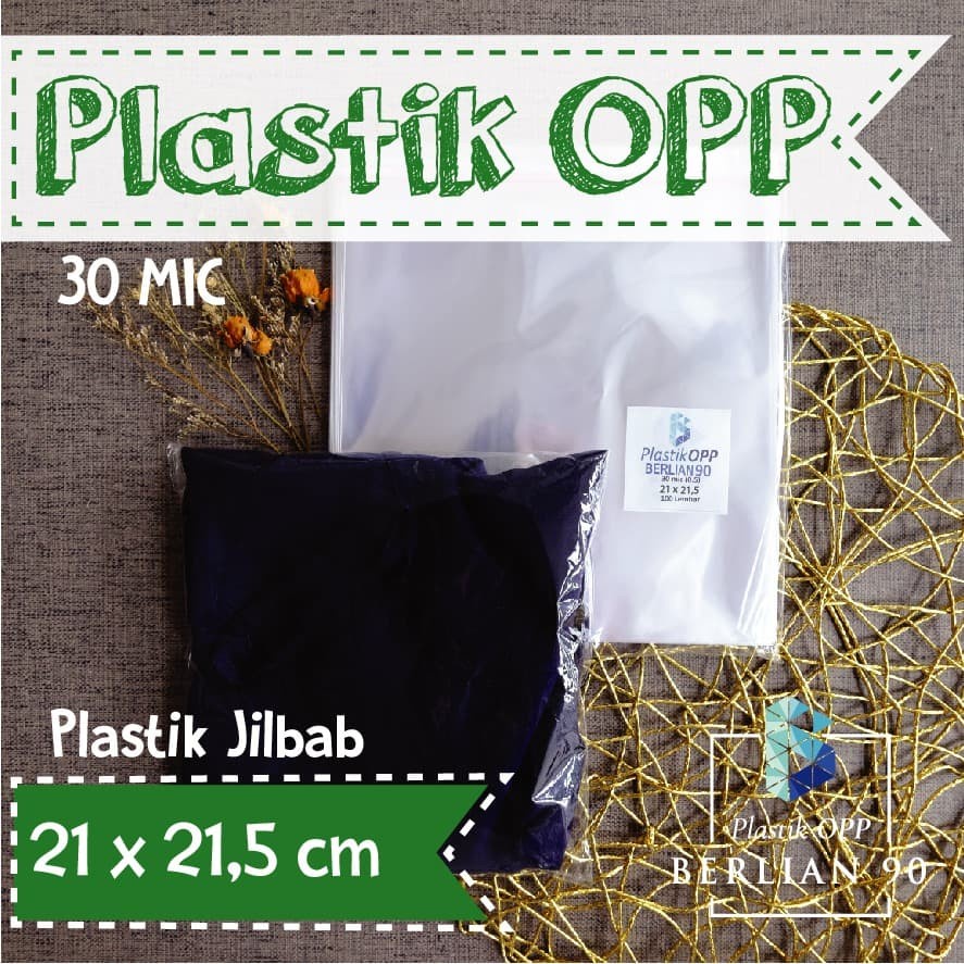 21x21,5 cm Plastik Opp Plastik Seal Plastik Opp Lem Plastik Kemasan Tebal 30 Micron Plastik Bening