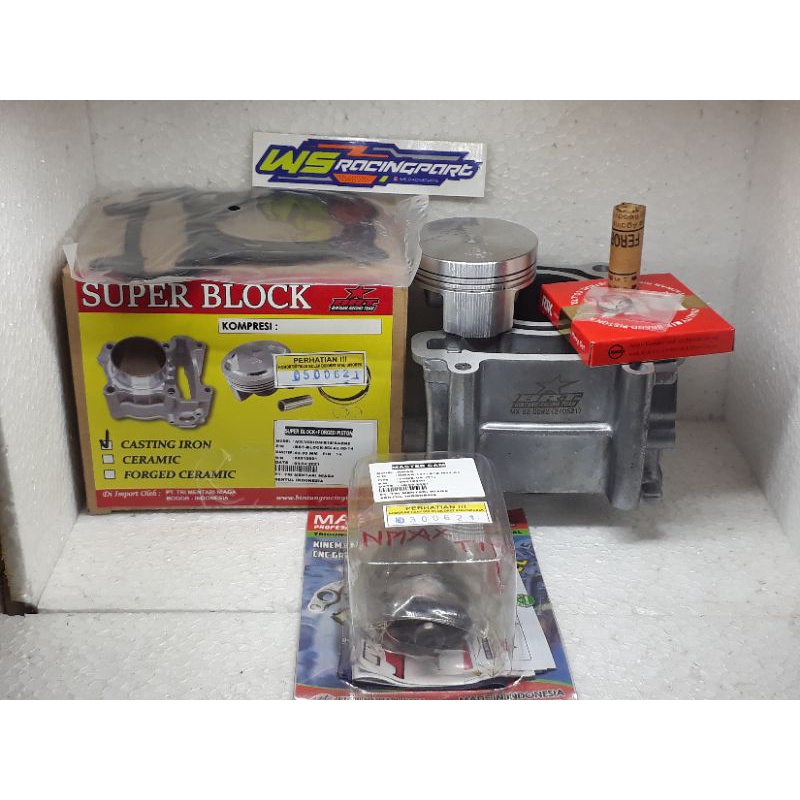 paket blok piston 62 cast iron noken as/master cam T1 NMAX OLD