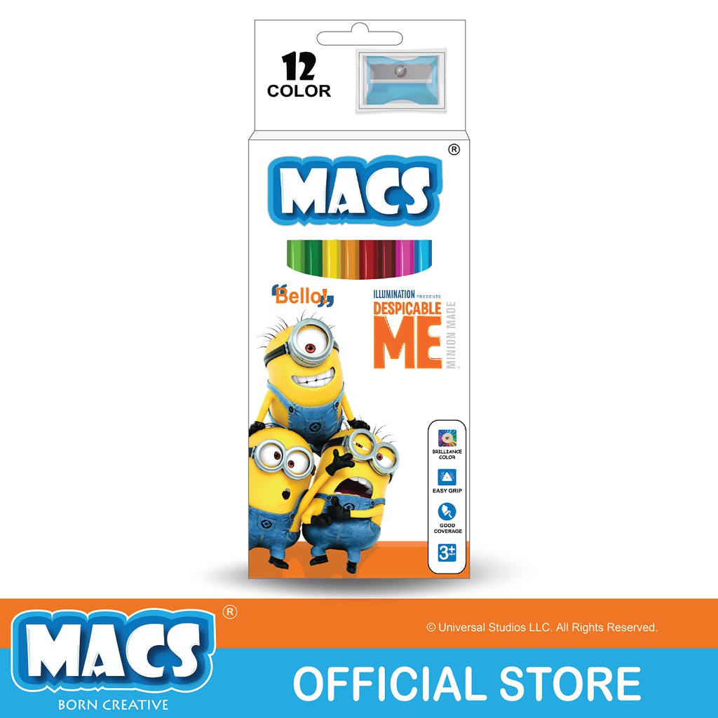 

Pensil Warna MACS Minion 1 Despicable me 12 pencil color