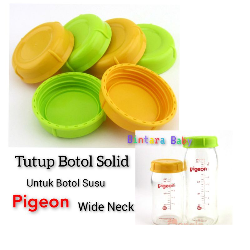 Tutup Solid Botol Pigeon Wideneck Slim Neck Penyimpan Asi Anti tumpah