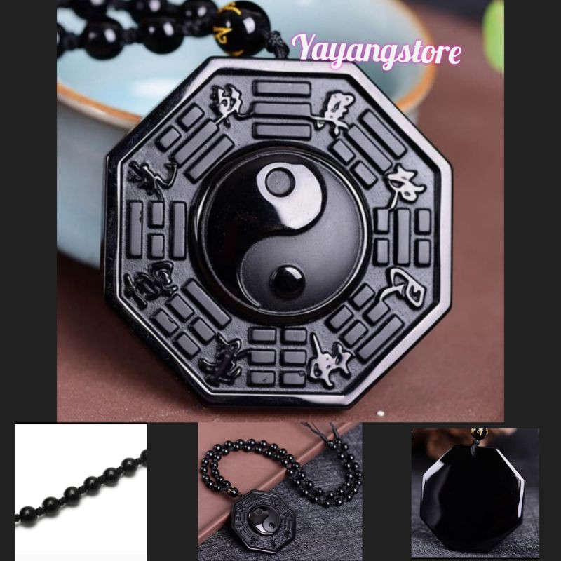 KALUNG PATKWA BA GUA BAGUA OBSIDIAN HITAM