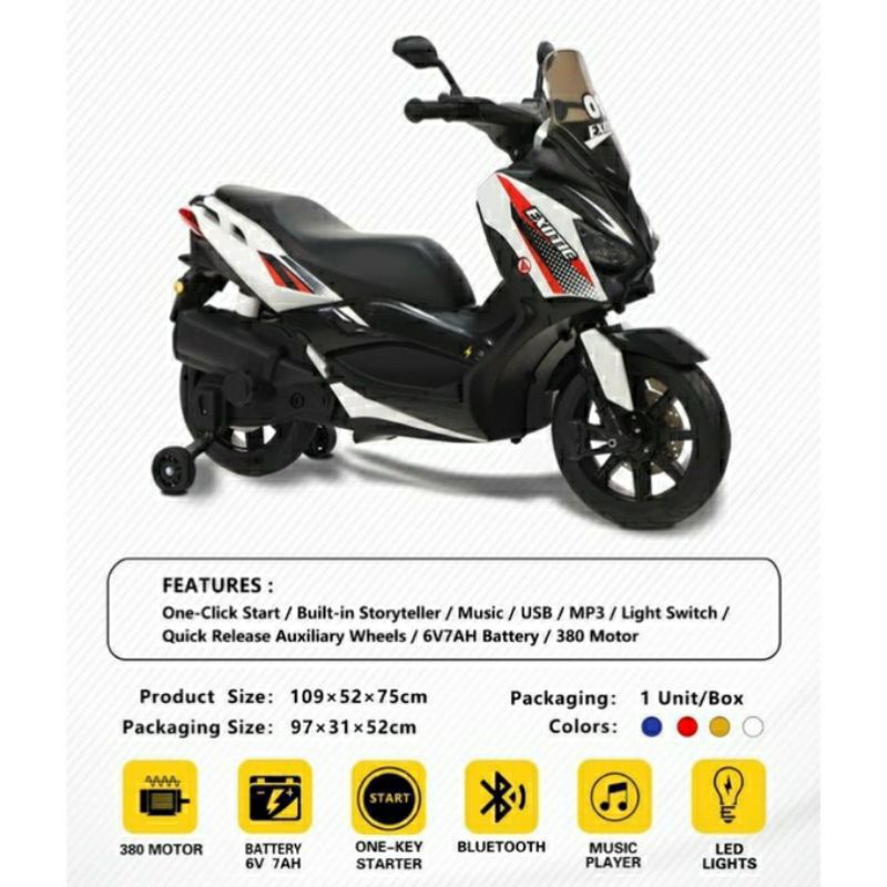 Mainan Motor Aki X-Max Motor accu XMax 4 warna 2122