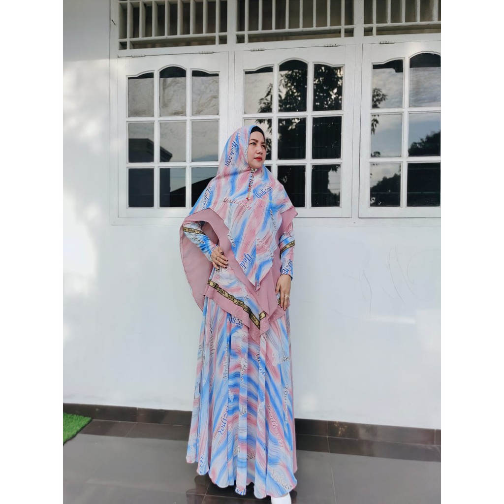 DRESS AKASMA ( Mawar Putih ) PREMIUM SET  Original By : Yodizein Syari