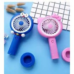 Kipas Angin Lampu Led Hand Mini Fan Usb Portable Karakter / Kipas Angin Tangan Karakter doraemon