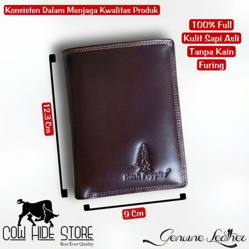 Dompet Pria Kulit Asli Bifold Up Emboss Hush Puppies - 15 Slot-1
