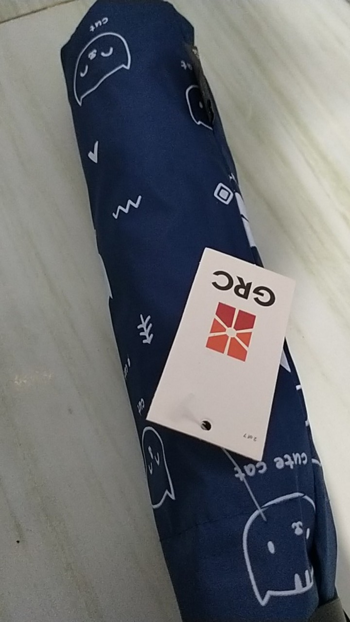 Payung Lipat 3 Muka Kucing / Lucu / Cantik / Lapis Hitam / Grc - A581