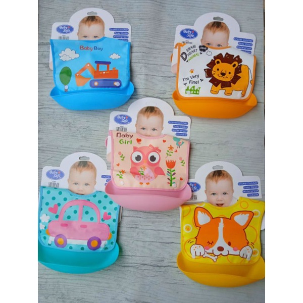 Babysafe Foldable Bib with Crumb Catcher (BIB02) | Slabber Makan dengan Mangkok