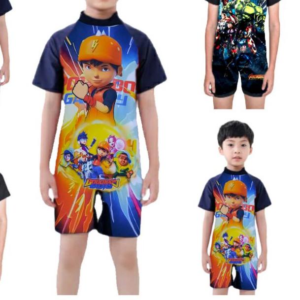 ✸ baju renang anak laki laki spiderman superhero avangers boboiboy ✈