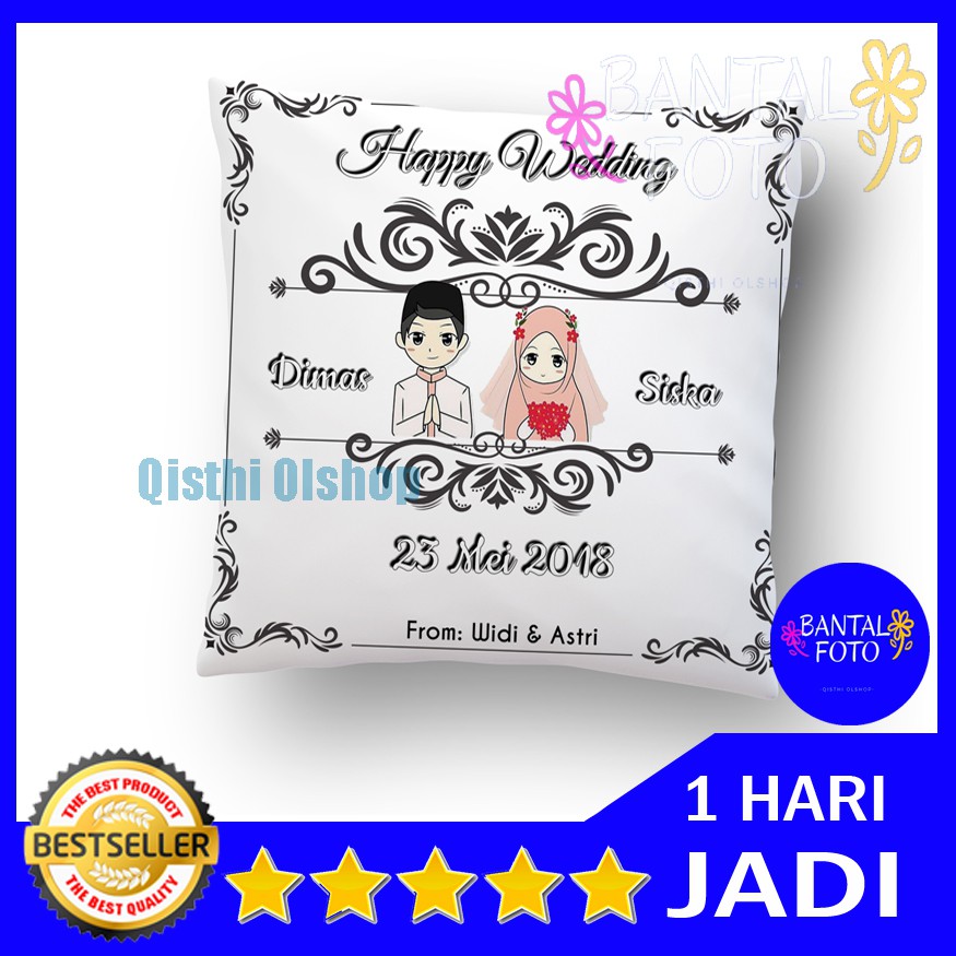 Kado Pernikahan Model 11 - bantal foto kado pernikahan kado ulang tahun