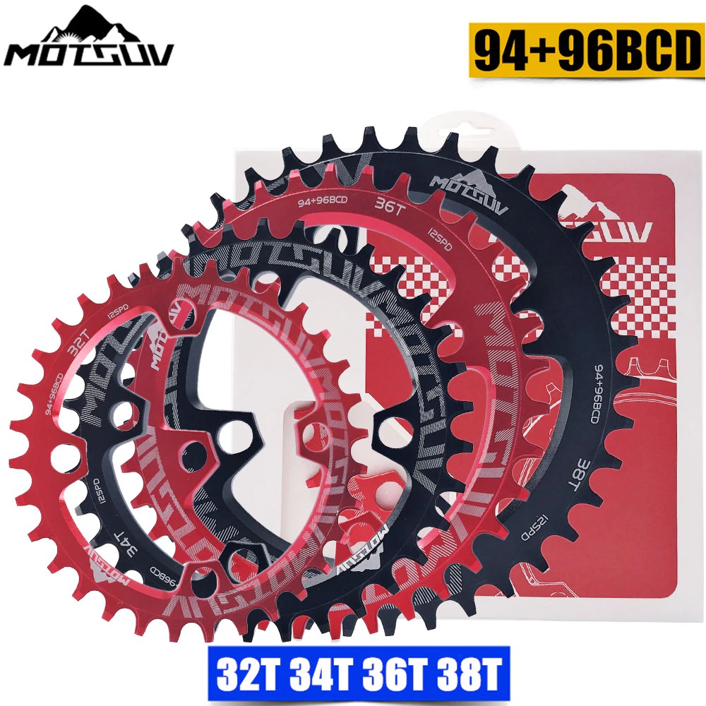 PRODUK IMPORT MOTSUV Oval 94+96mm 94BCD/96BCD 32/34/36/38T MTB Mountain bike Chainring for ALIVIO