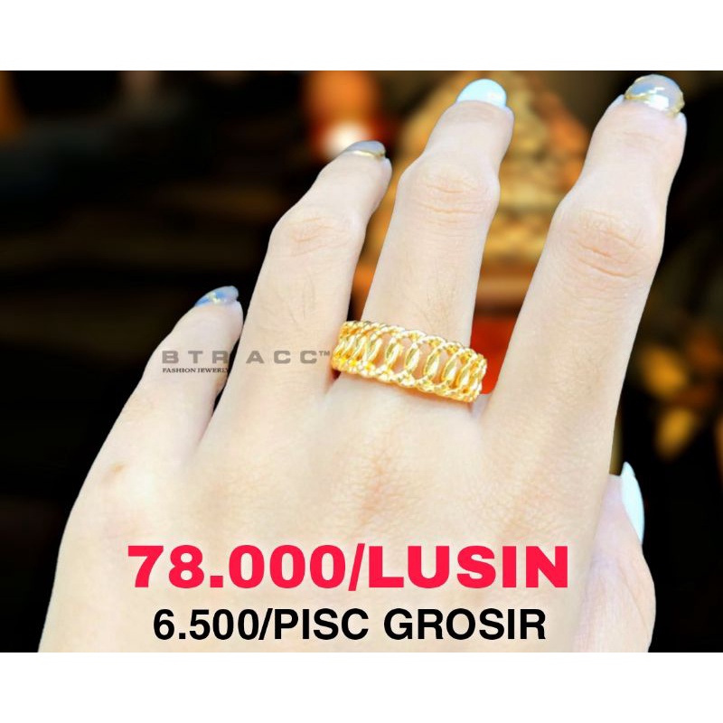 lusinan termurah cincin xuping lapis emas 18k grosir 12 pics